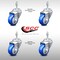 Service Caster 3.5 Inch SS Blue Polyurethane Wheel Swivel 10mm Threaded Stem Caster Set SCC-SSTS20S3514-PPUB-BLUE-M1015-4 - alternate 5